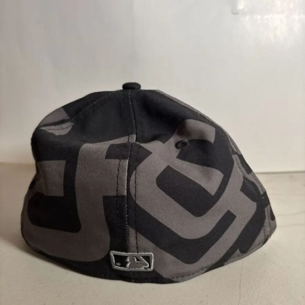 New Era 59Fifty San Diego Padres‎ Black & Grey MLB Fitted Hat NEW - 7
